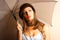 Glamour Girl With Umbrella Royalty Free Stock Photo