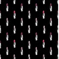 Glamour lipstic pattern on black background