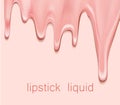 3d illustration lipstick with liquid texture splash over the background Royalty Free Stock Photo