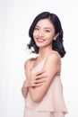 Glamour portrait of beautiful ASIAN woman model with nice makeup Royalty Free Stock Photo