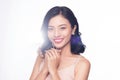 Glamour portrait of beautiful ASIAN woman model with nice makeup Royalty Free Stock Photo