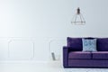 Glamour purple living room interior