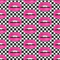 Glamour seamless lip pattern. Vector illustration for fashion design