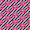 Glamour seamless lip pattern. Vector illustration for fashion design