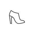 Glamour women shoe line icon