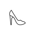 Glamour women shoe line icon