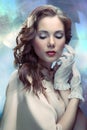 Glamourous young woman Royalty Free Stock Photo