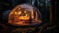 glamping in the beautiful countryside. luxury glamping. glamorous camping. Royalty Free Stock Photo
