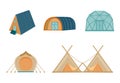 Glamping flat tent set dd ww isol