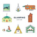 Glamping - icon set for your project