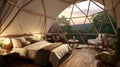 Glamping inside Tent luxury interior