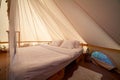 Glamping on the Pacific coast Royalty Free Stock Photo