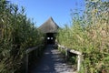 Glamping pods in marshland UK