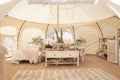 Glamping tent and set up at Mount Maunganui Royalty Free Stock Photo