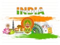 Glance of Indian Culture for Republic Day celebration. Royalty Free Stock Photo