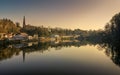 Glanmire Village Cork Ireland beautiful view autumn orange leaves river reflection