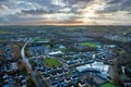 Glanmire village Cork Ireland morning aerial scenery