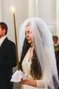 Glans: bride in wedding dress Royalty Free Stock Photo