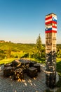 Glanz, Austria Border between Austria and Slovenia, scenery vineyard along the south Styrian vine route named