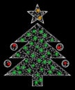 Bright Web Mesh Christmas Tree with Lightspots