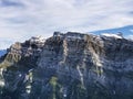 Glarnisch Glaernisch mountain above the alpine lake Klontalersee Kloentalersee or Klontal Kloental valley Royalty Free Stock Photo