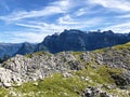 Glarnisch Glaernisch mountain above the alpine lake Klontalersee Kloentalersee or Klontal Kloental valley Royalty Free Stock Photo