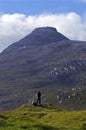 Glas Bheinn seen from Loch Assynt, Scotland Royalty Free Stock Photo