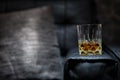 glas of Rum at home Royalty Free Stock Photo