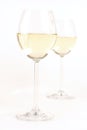 Glas of white wine - studio shot Royalty Free Stock Photo