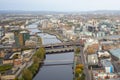 Glasgow aerial view looking west from Port Dundas Royalty Free Stock Photo