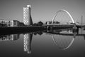 Glasgow arc bridge over the River Clyde, less formally know as Squinty Bridge