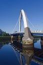 Glasgow arc bridge over the River Clyde, less formally know as Squinty Bridge