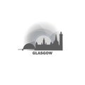 Glasgow city cool skyline vector logo illustration Royalty Free Stock Photo