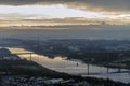 Glasgow cityscape - morning clouds Royalty Free Stock Photo