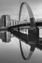 Glasgow with the Clyde Arch Bridge over the Clyde river, Glasgow Scotland. Royalty Free Stock Photo