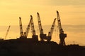 Glasgow cranes Royalty Free Stock Photo