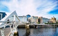 Glasgow Foot Bridge Over the River Clyde Royalty Free Stock Photo