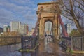 Glasgow Foot Bridge Over the River Clyde Royalty Free Stock Photo