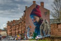 Glasgow gable end on High Street mural by Simon Bates Royalty Free Stock Photo
