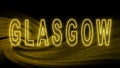 Glasgow Gold glitter lettering, Glasgow Tourism and travel, Creative typography text banner