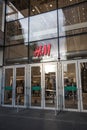Exterior entrance to H&M fashion clothing store