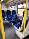 Empty seats on a scotrail train carriage