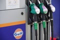 Glasgow, Lanarkshire. Scotland, UK. June 12th 2021: Fuel pumps at garage during inflation of petrol and diesel price