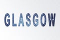 Glasgow lettering, Glasgow milky way letters, transparent background