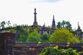 Glasgow Necropolis cemetery in front of Glasgow Cathedral, in Royalty Free Stock Photo