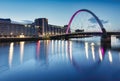 Glasgow at night with river - Squinty Bridge, UK Royalty Free Stock Photo