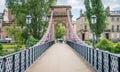 South Portland Street Suspension Bridge in Glasgow, Scotland. Royalty Free Stock Photo