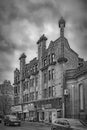 Glasgow Sandstone Tenement in Black and White Royalty Free Stock Photo