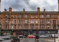 Glasgow Sandstone Tenement With Shops Royalty Free Stock Photo