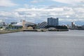 Glasgow, Scotland Cityscape and River Clyde View Royalty Free Stock Photo